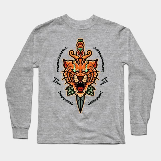 tiger and dagger Long Sleeve T-Shirt by donipacoceng